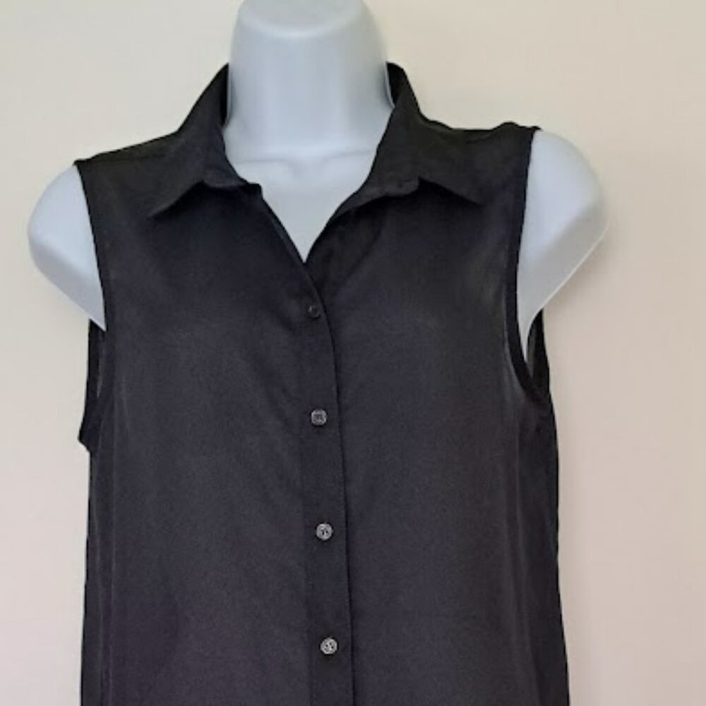 Sleeveless transparent white blouse JEAN BLEU small Brand New Never been worn